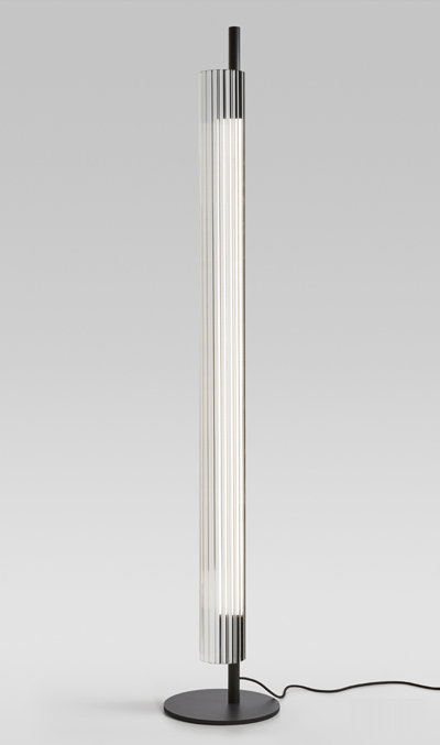 Lampara de diseño de pie con cristal estriado design by Josep Lluís Xuclà Insolit Glass Floor