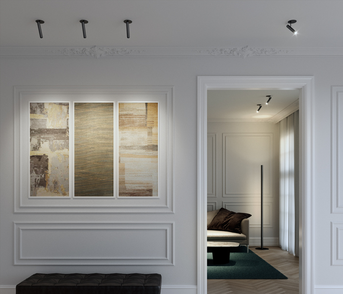 Foco proyector de diseño orientable LED minimalista. Insolit Stick