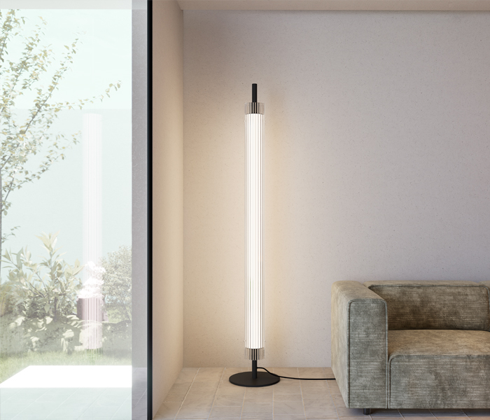 Glass floor lamp design Insolit