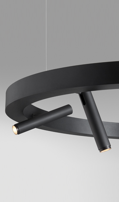 Lámpara de suspensión Circular con Focos integrados Insolit