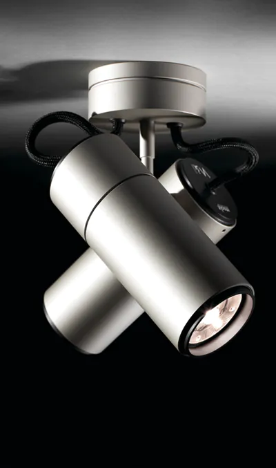 Proyector de techo de diseño para GU10 LED diseñado por Jean-Michel Wilmotte Insolit Focus Line Double