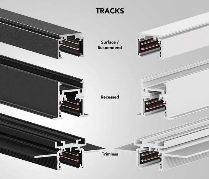 Line 48v design track system Insolit Stucchi