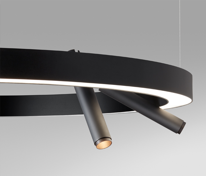 circular lamp made in barcelona for architectural lighting, product design, lighting design, industrial design, interiorismo