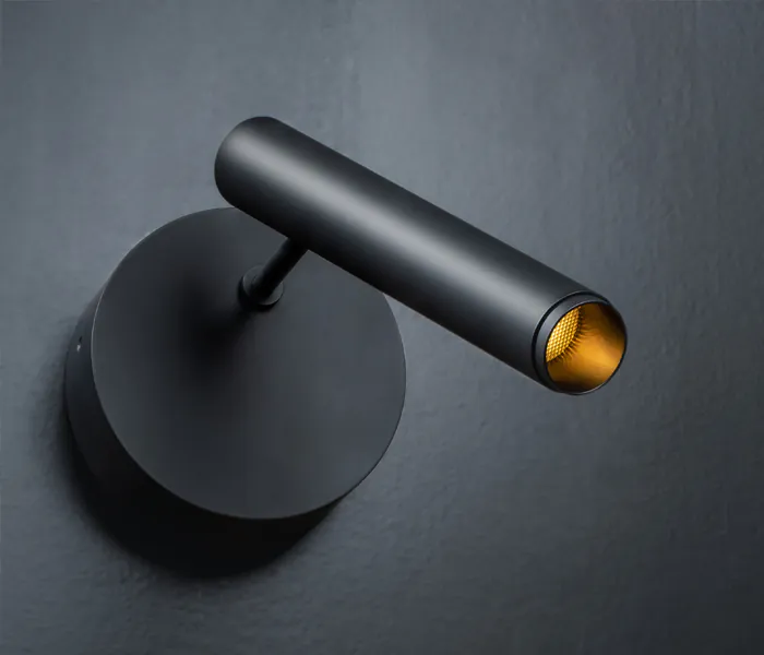 Aplique foco proyector de diseรฑo de cabecera orientable minimalista. Insolit Stick Bed