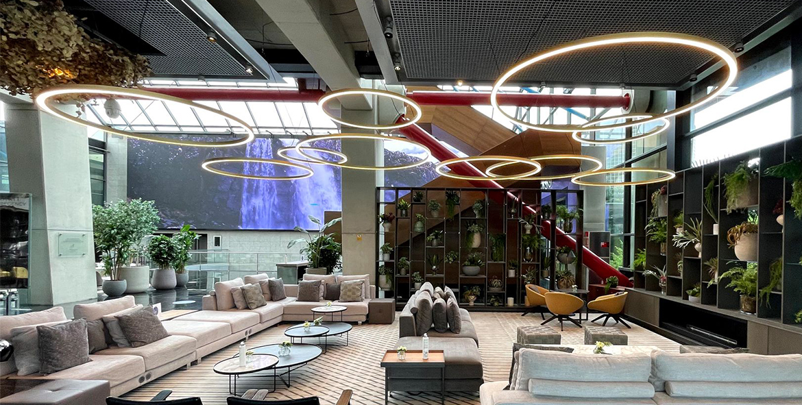 circular design pendant light