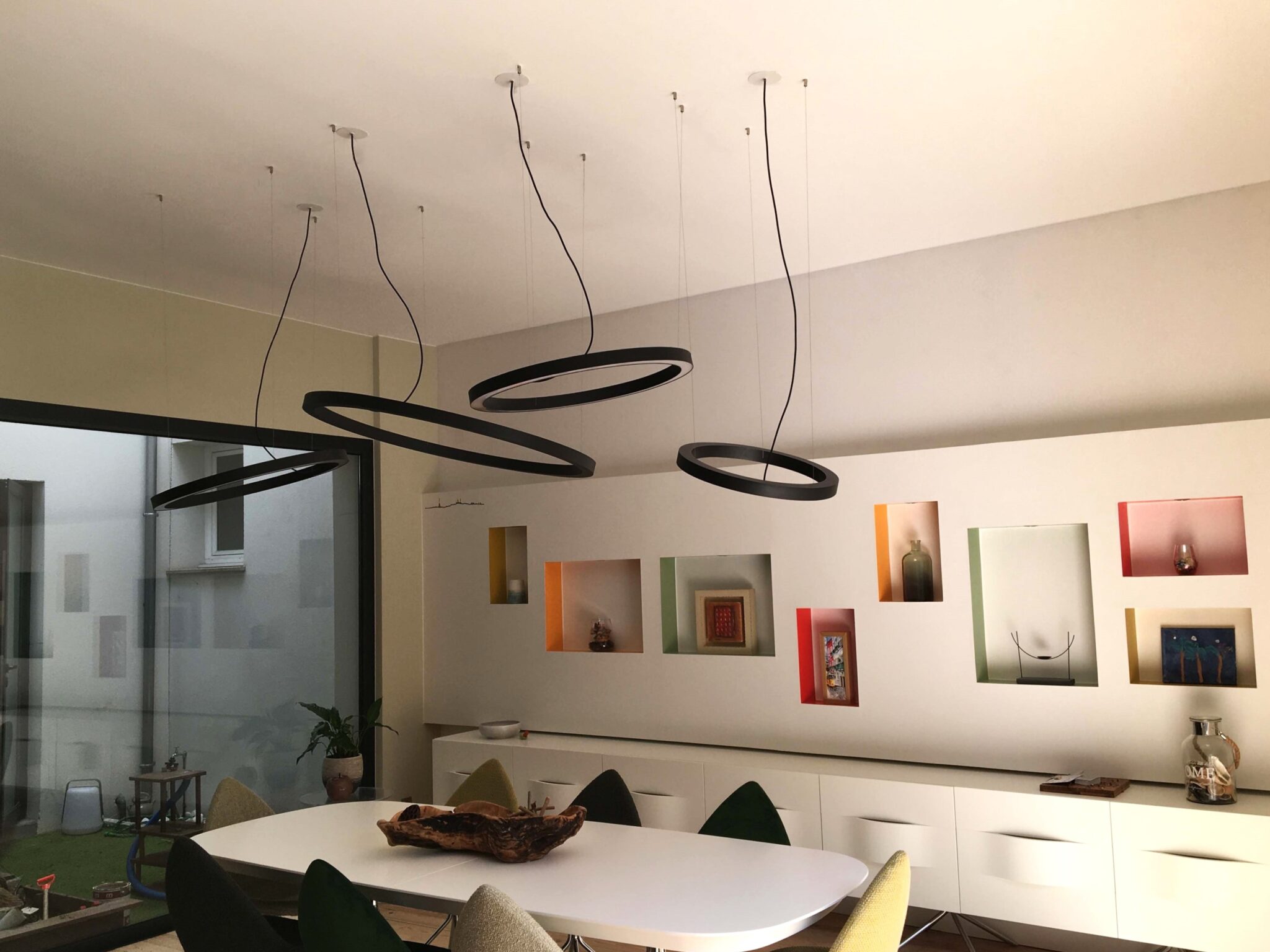 circular design pendant light
