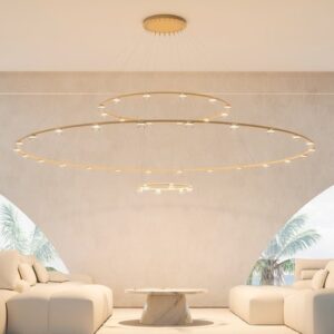 circular design suspension light