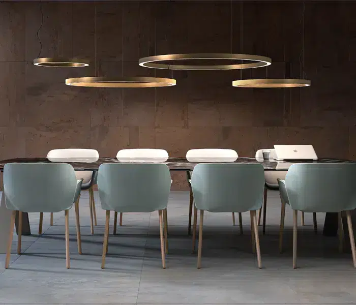 Lampara de diseño circular colgante luz directa design by Josep Lluís Xuclà. Insolit TR Down