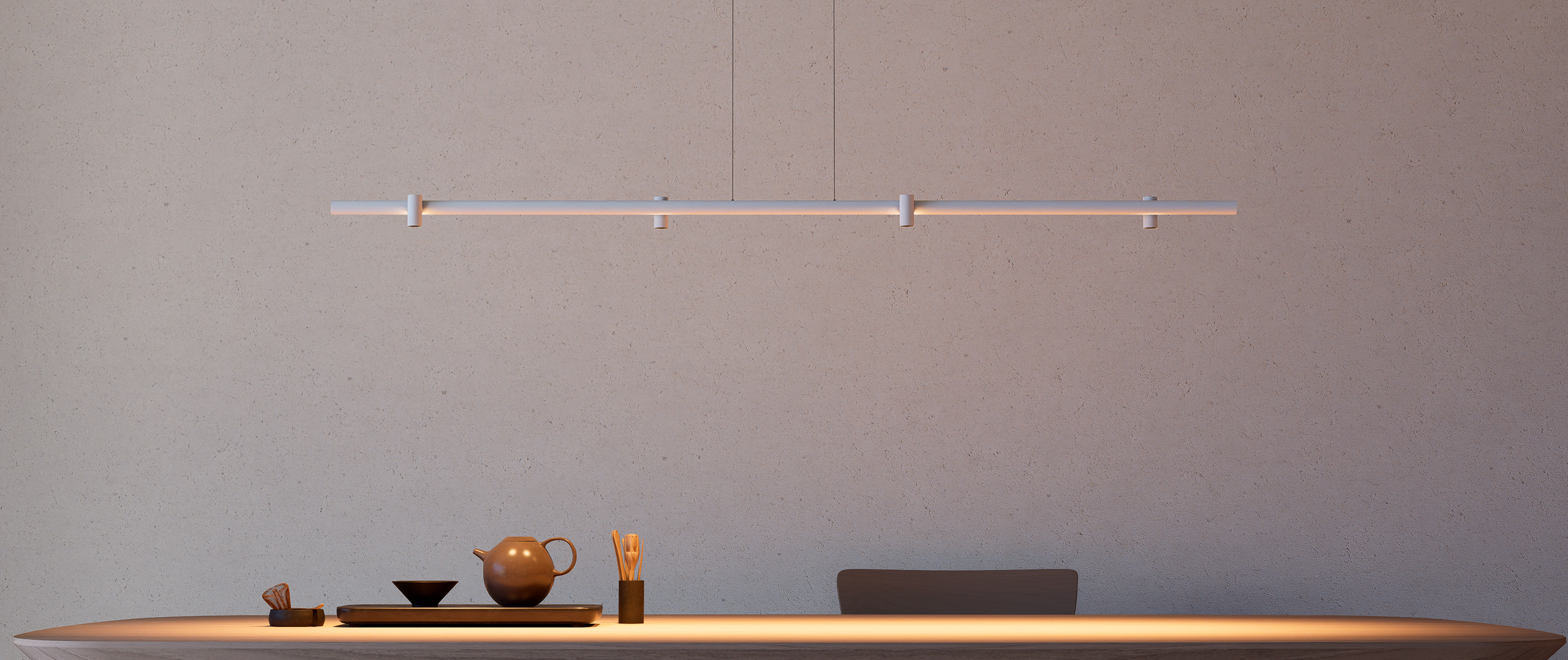 Lampara de diseรฑo lineal con proyectores Insolit QART Studio