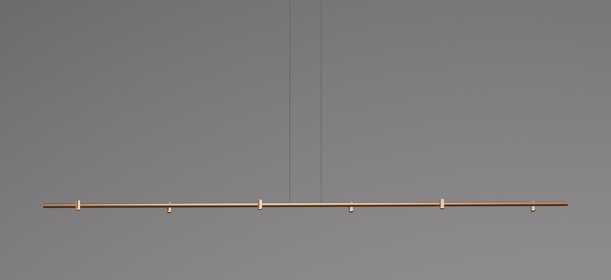 Lineal pendant lamp with spotlight Insolit QART Studio
