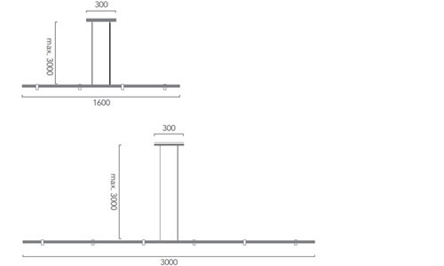 Lampara de diseño lineal Insolit QART Studio
