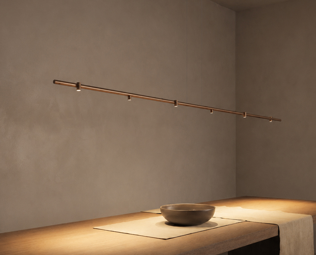 Gravity lineal pendant lamp Insolit QART Studio