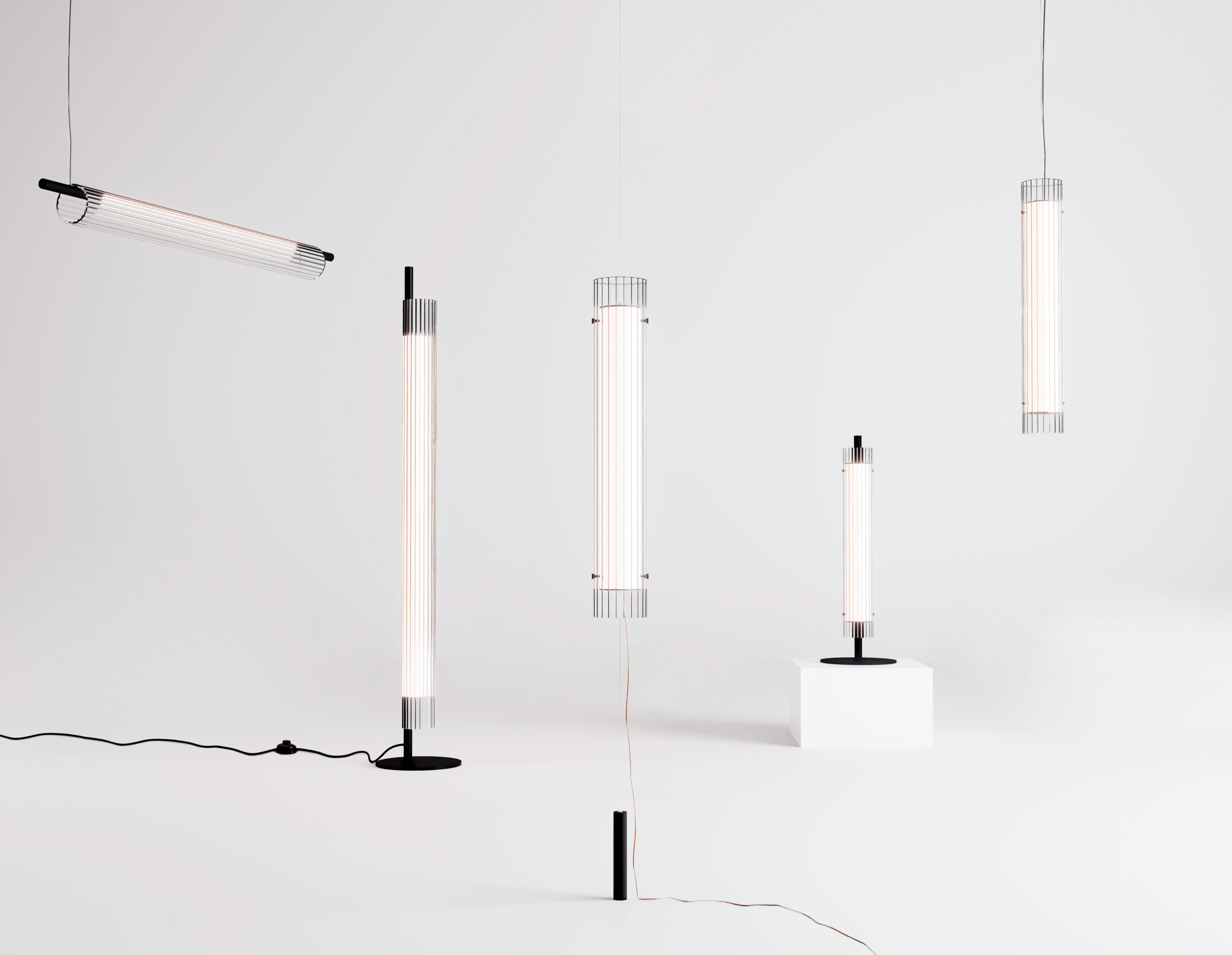 Glass lighting collection by Insolit, designed and made in Barcelona